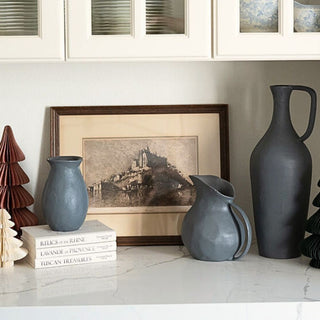 18" Aluminum Vase Pitcher in Warm Grey