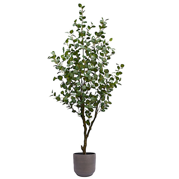 7' Commercial Artificial Eucalyptus Tree