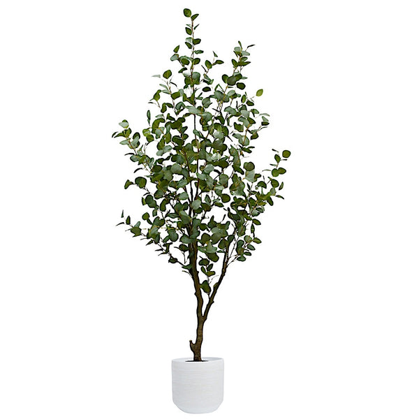 7' Commercial Artificial Eucalyptus Tree