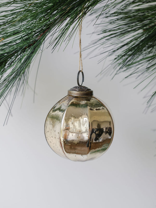 3" Mercury Glass Ornament - Set of 4 Assorted