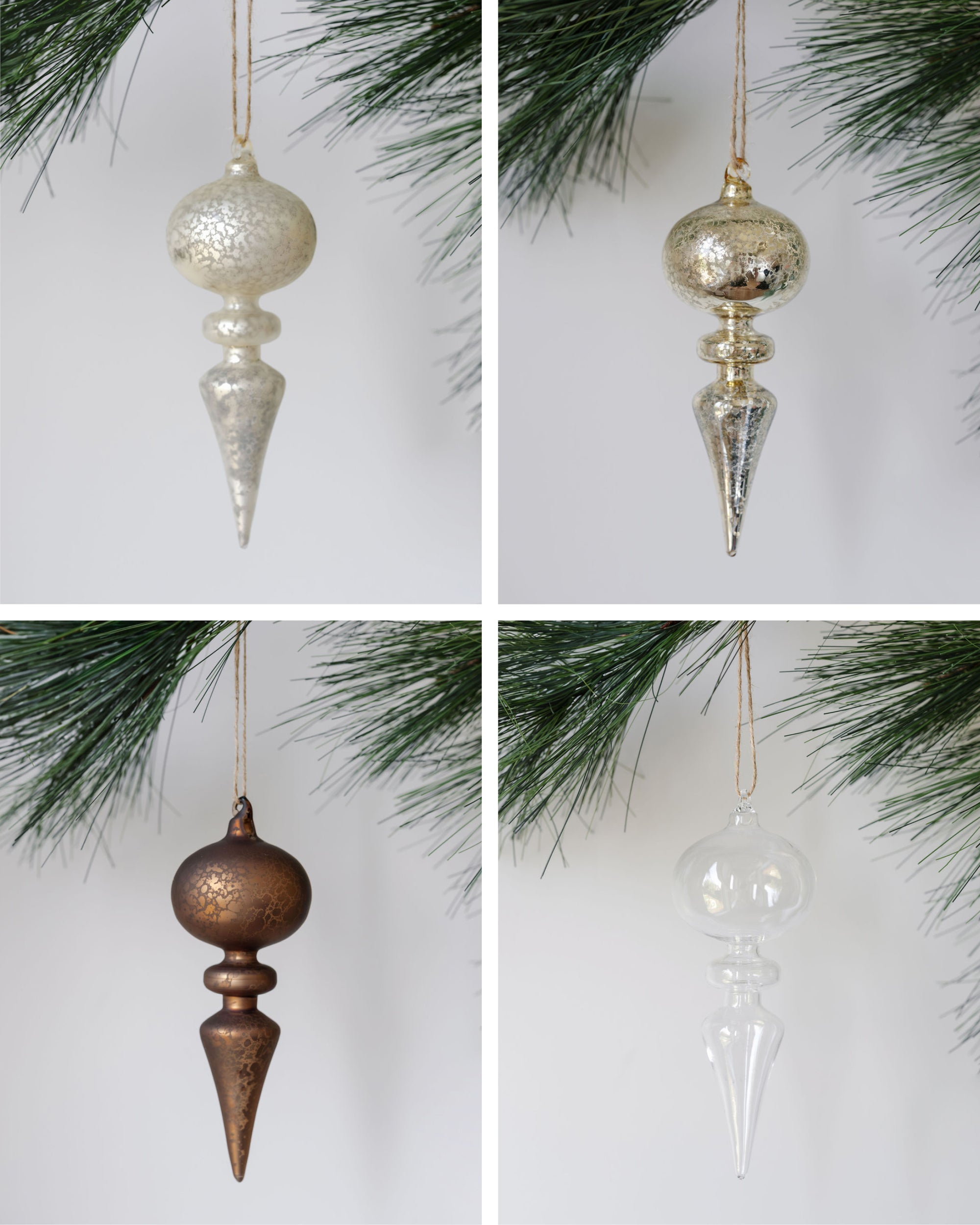 all 4 styles of Finial Glass Neutral