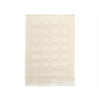 Minimalist presentation of the CG Hunter Natural Sisal & Wool Diamond Loop Rug, emphasizing its elegant diamond loop design and versatile style.