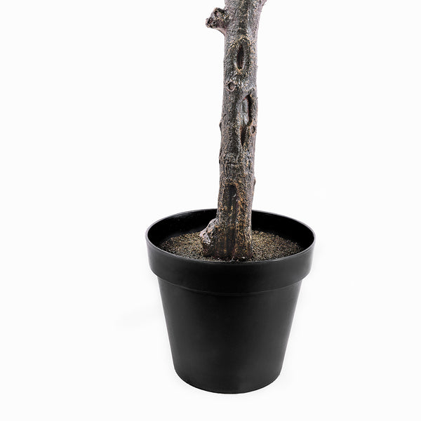 CG Hunter Faux Magnolia Tree Stem and nursery pot close up showcasing the handpainted trunk and stem