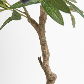 Detailed view of the natural-looking trunk of the Olive Topiary Tree by CG Hunter, showcasing craftsmanship that mirrors a real olive tree for a luxurious touch.