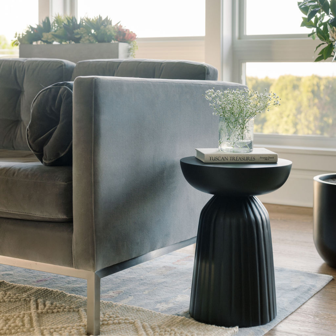 Black Wooden Accent Table