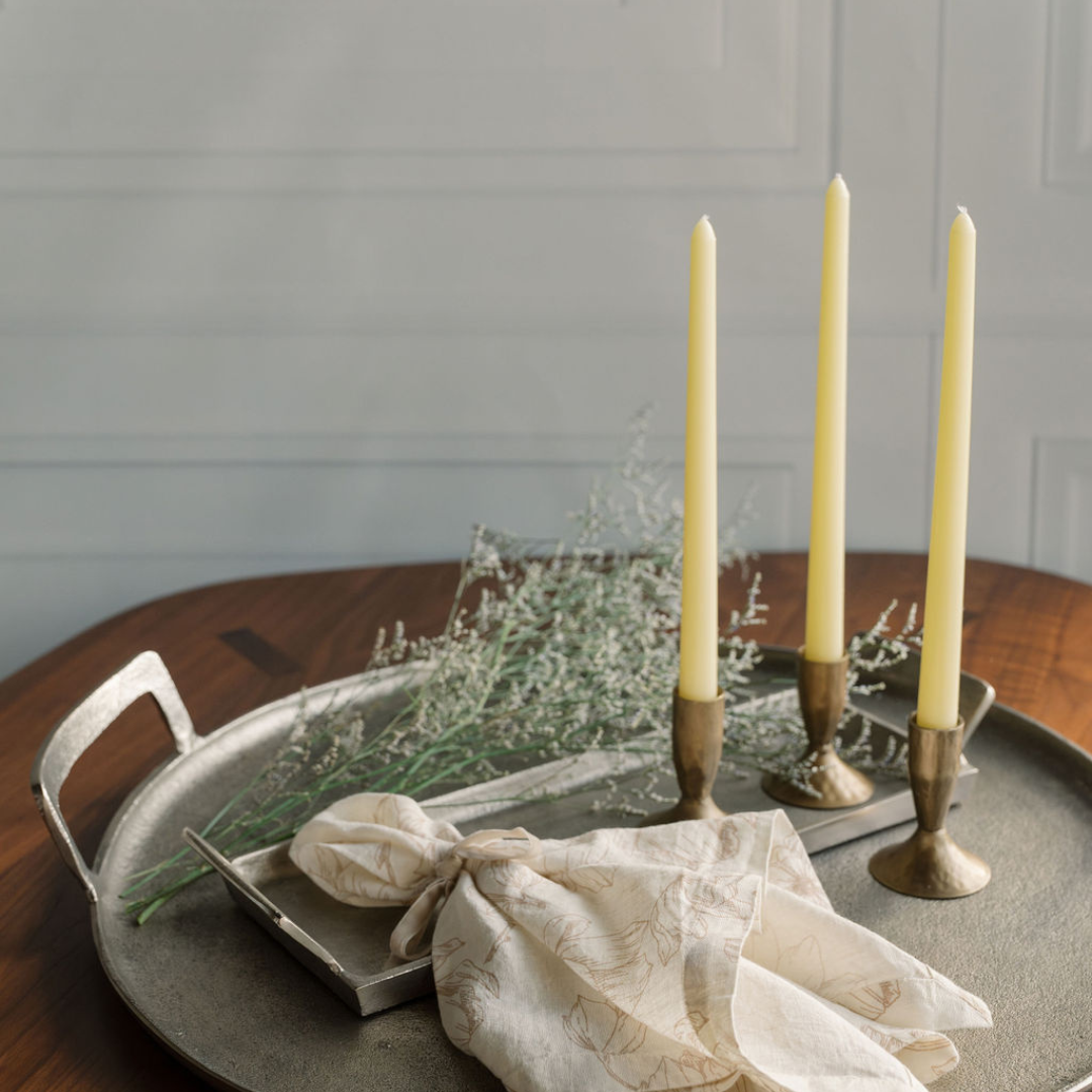 3.5" Iron Candleholders in Antique Brass