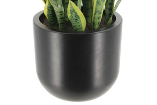 30" Artificial Snake Plants in Black Pots Set of 2