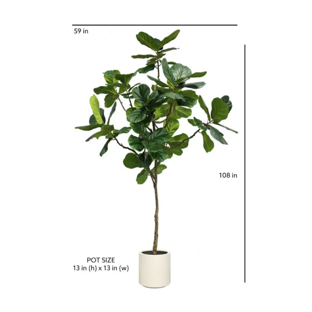 cg hunter fiddle leaf fig tree 9' Faux Fiddle Leaf Fig Tree in Pot
