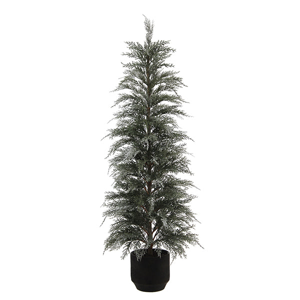 4' Flocked Cedar Tree