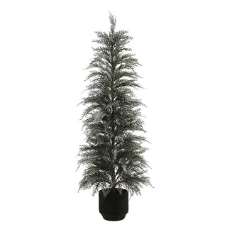 4' Flocked Cedar Tree