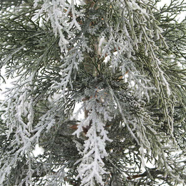 4' Flocked Cedar Tree
