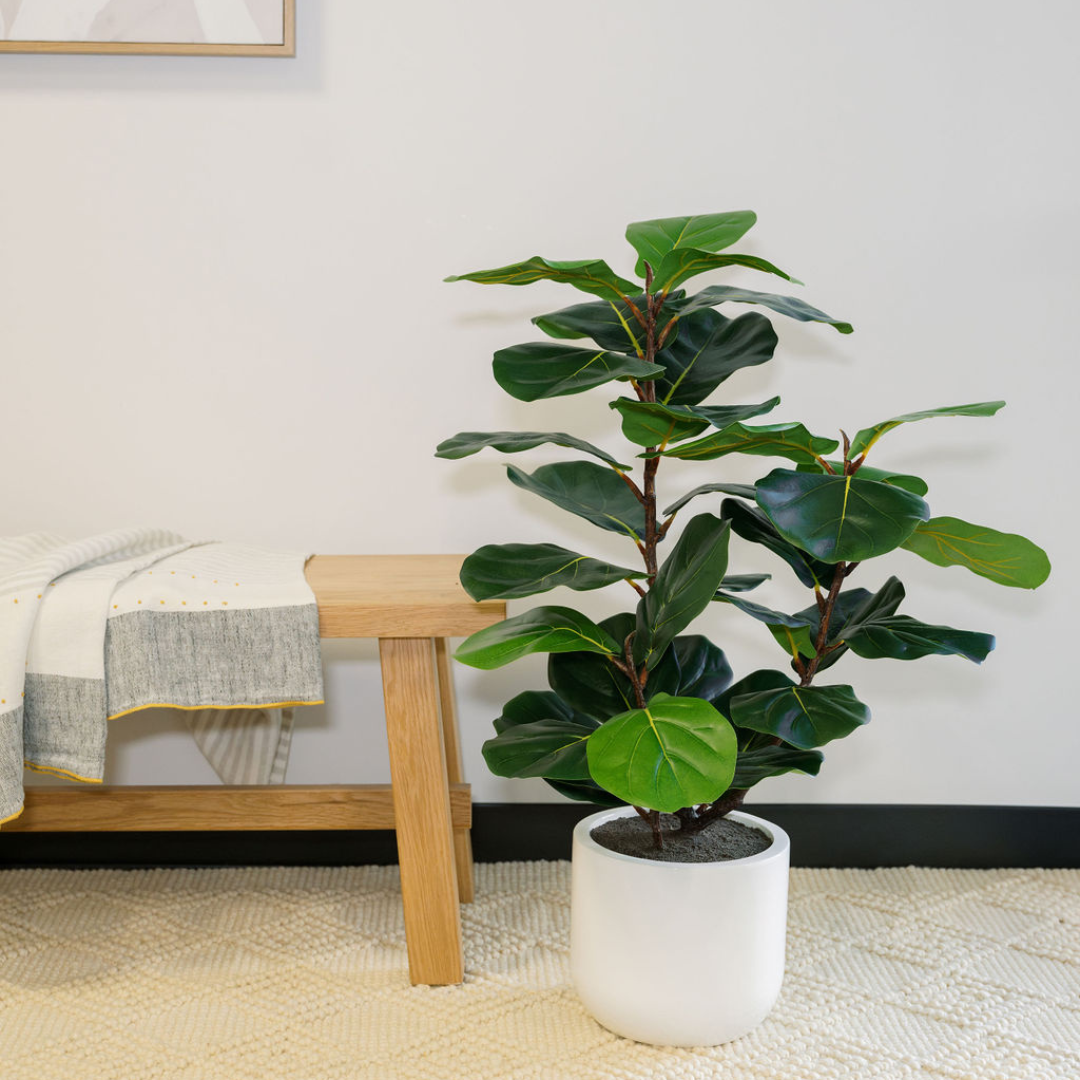 3' Faux Potted Fiddle Leaf Fig Tree