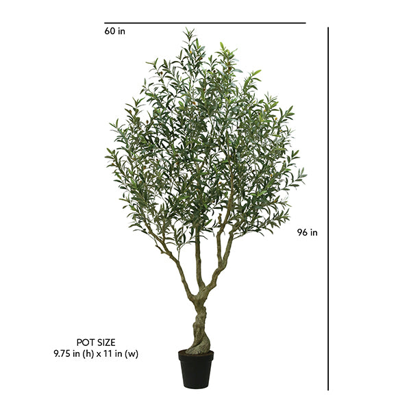8-ft Designer Faux Olive Tree - CG Hunter Grower Series