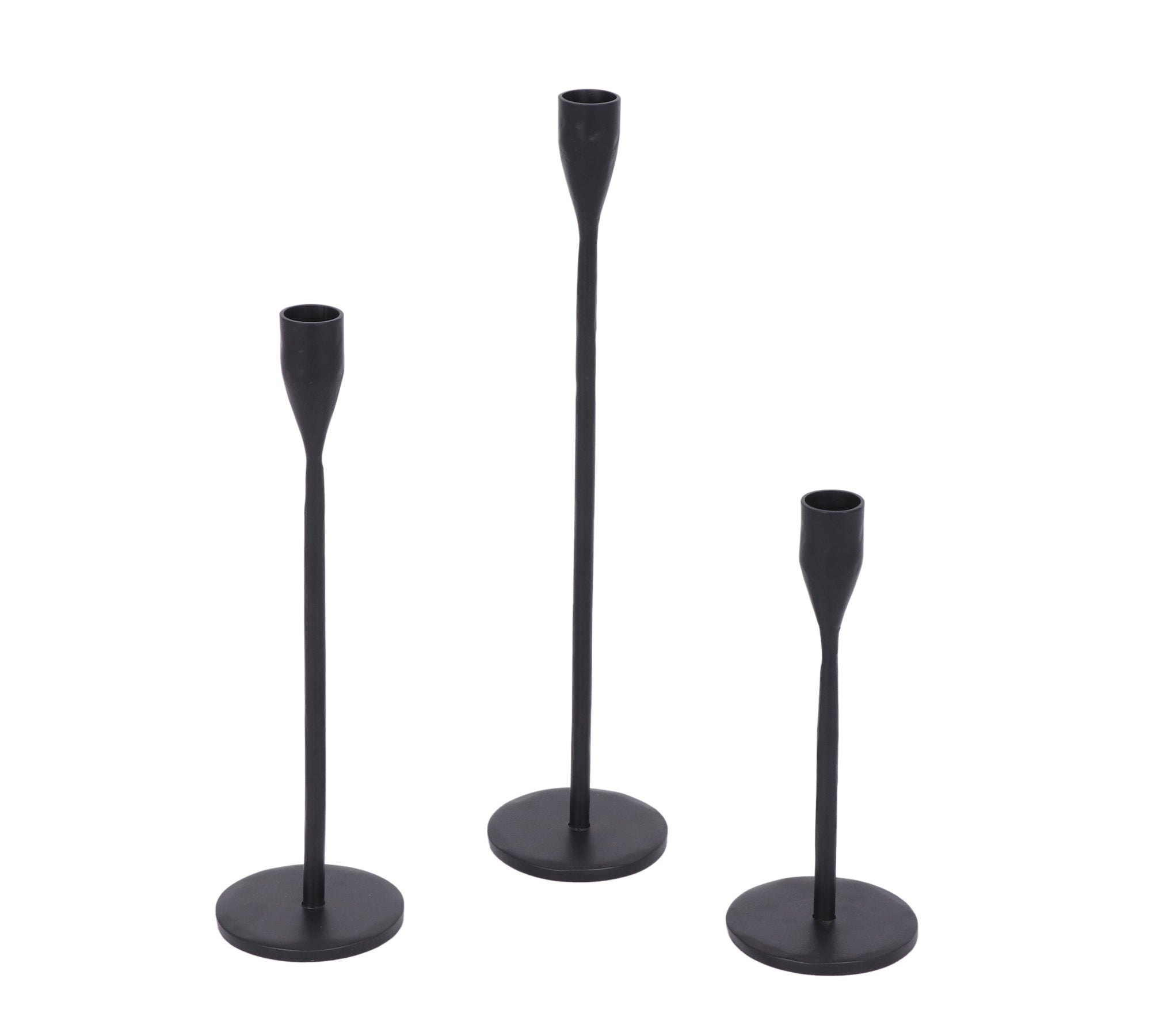 Black Candlesticks with White Background