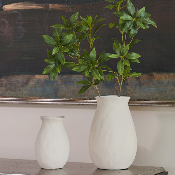 Creme Vase with green branch