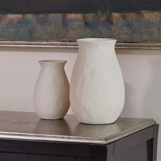 Luxury Charlotte Aluminum Vases by CG Hunter, showcasing a large and medium size in a modern aesthetic, perfect for elegant home decor and eco-friendly entertaining.