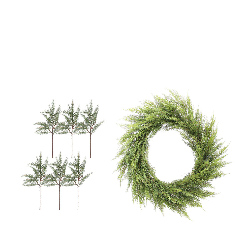 Cedar Wreath and Stems