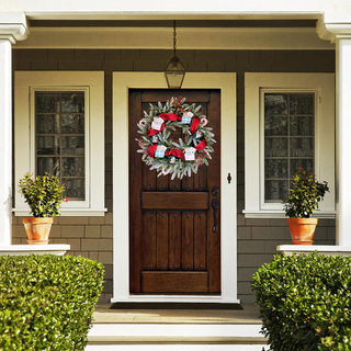 Disney Mickey and Minnie Mouse Flocked Christmas Wreath