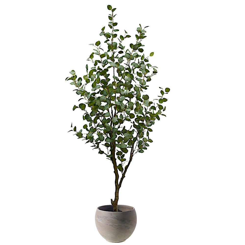 7' Artificial Eucalyptus Tree