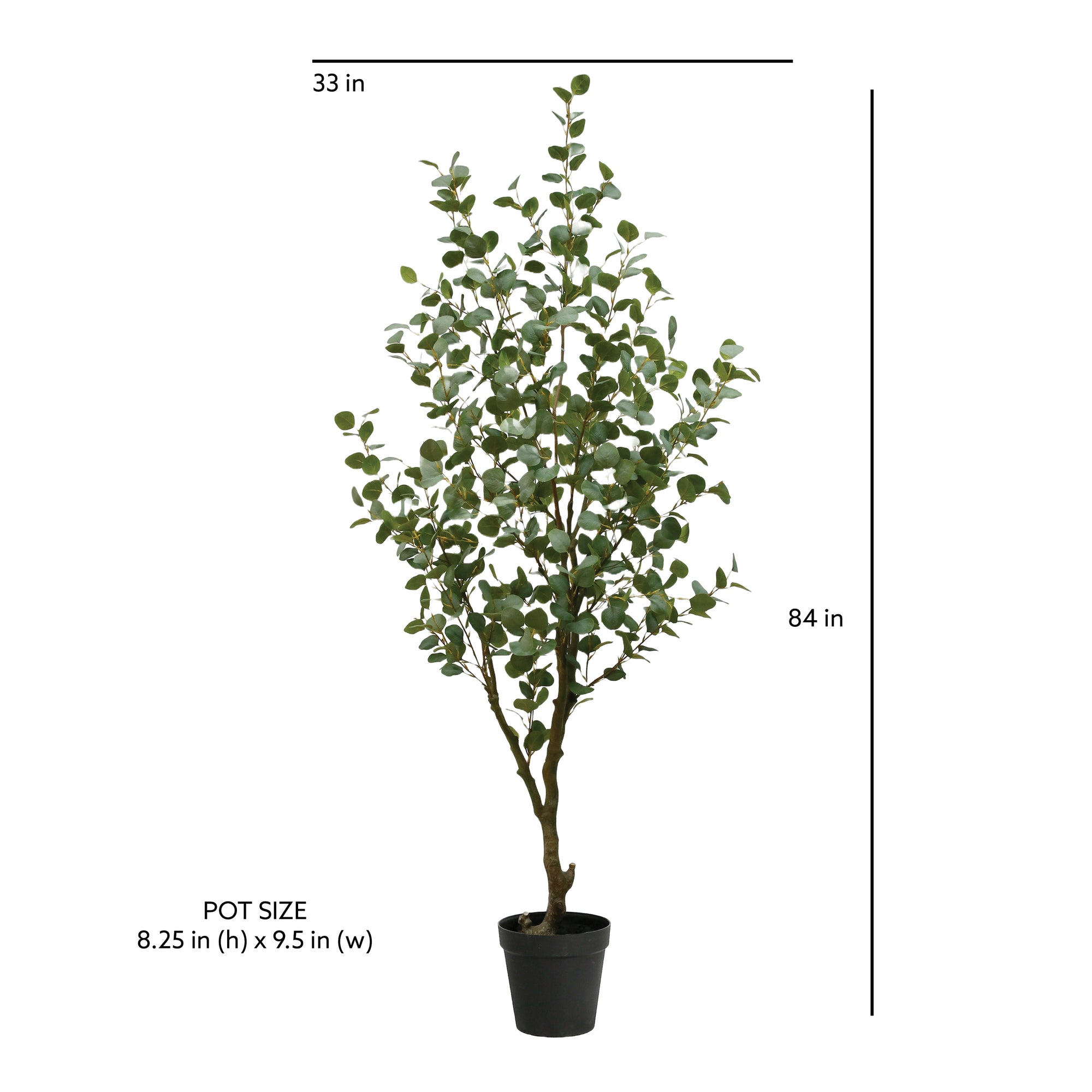 Exact Measurements of the CG Hunter Faux Eucalyptus Tree