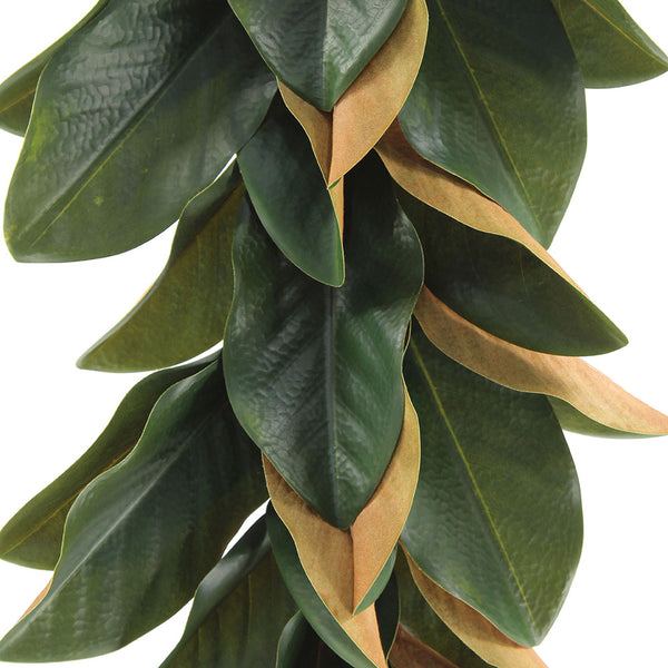 9' Faux Green Magnolia Leaf Garland