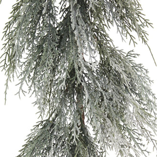 9' Flocked Cedar Garland