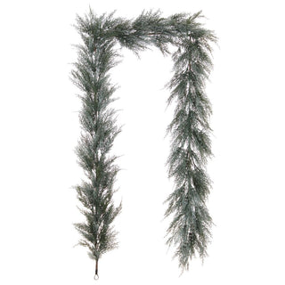 9' Flocked Cedar Garland
