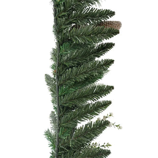 9' Flocked Woodland Pine & Berry Garland