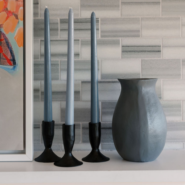 Warm Grey Aluminum Vase