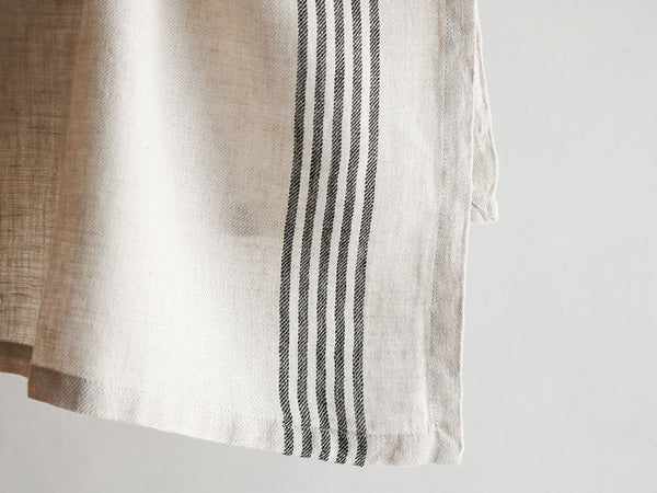 Striped Napkins, Black and Ivory