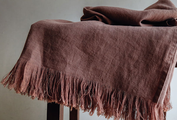 Throw Blanket with Fringe