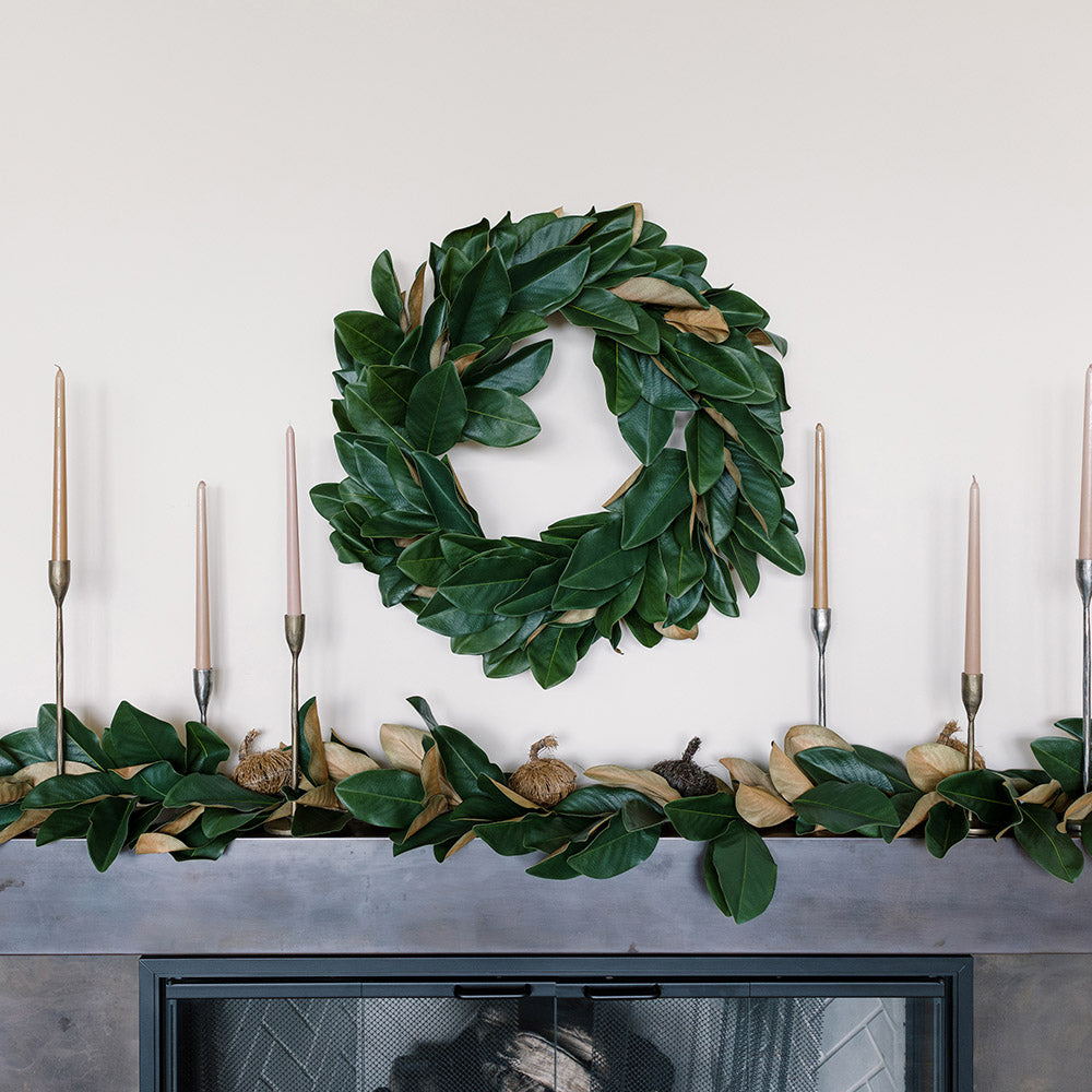 Magnolia Wreath, Garland, and Stems