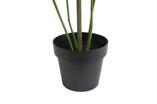 Elegant black pot of the 5' Artificial Monstera Tree by CG Hunter, designed for stability and style in contemporary interior spaces.