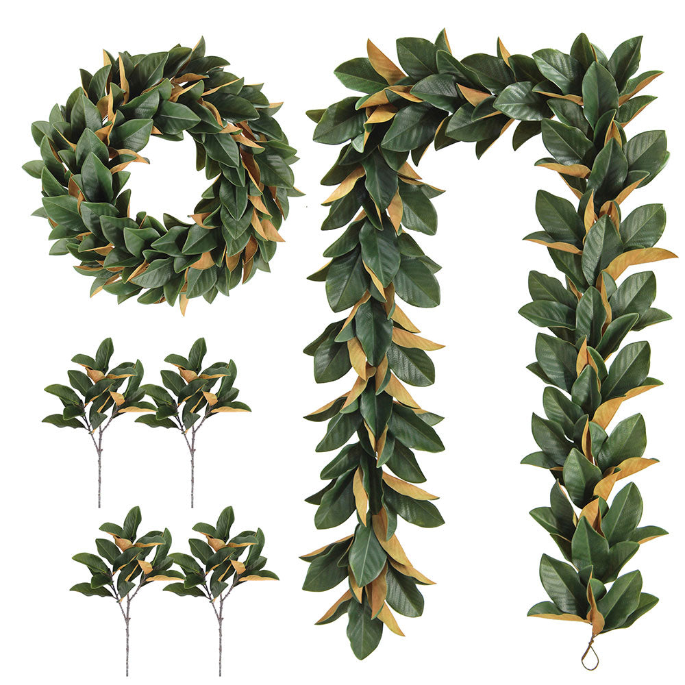 Magnolia Wreath, Garland, and Stems