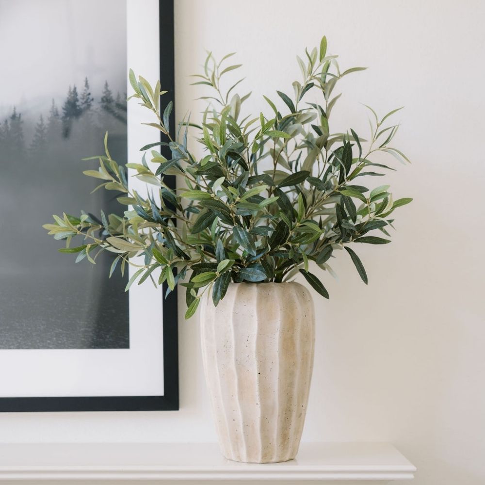 artificial olive plant arrangement in pot Faux Olive Arrangement in Vase, 30 in
