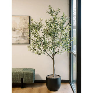 6.5' Faux Potted Olive Tree