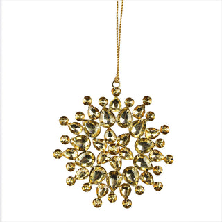 Stunning beaded snowflake ornament adorned with jewels, perfect for luxurious holiday decor. Designed by CG Hunter, ideal for enhancing Christmas celebrations.