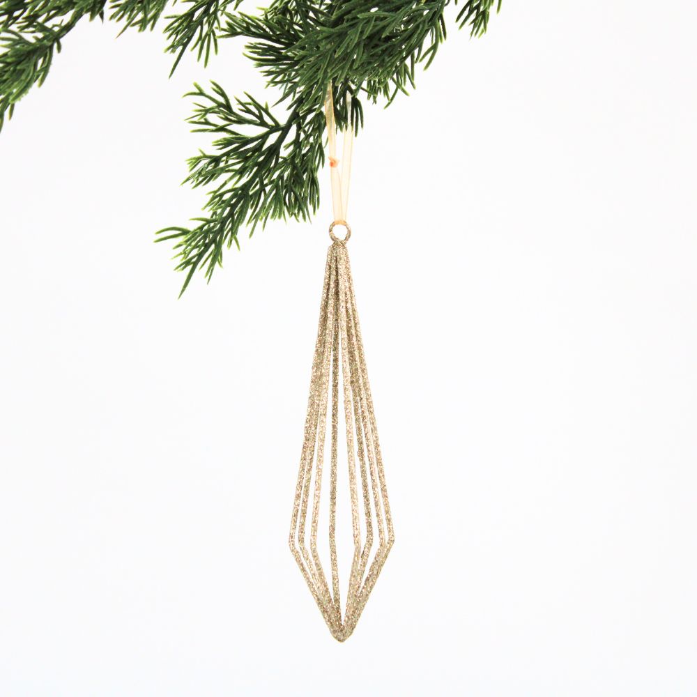 Elegant CG Hunter 6.7" Champagne Assorted Ornament, showcasing a sparkling design, perfect for enhancing luxurious holiday decor.