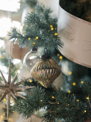 3" Mercury Glass Ornament - Set of 4 Assorted on Midnight Star Tree
