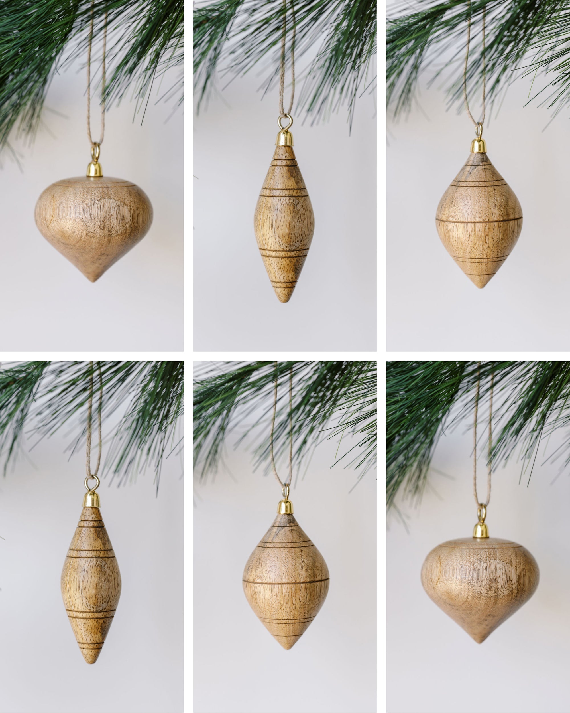 Wood Ornament Set