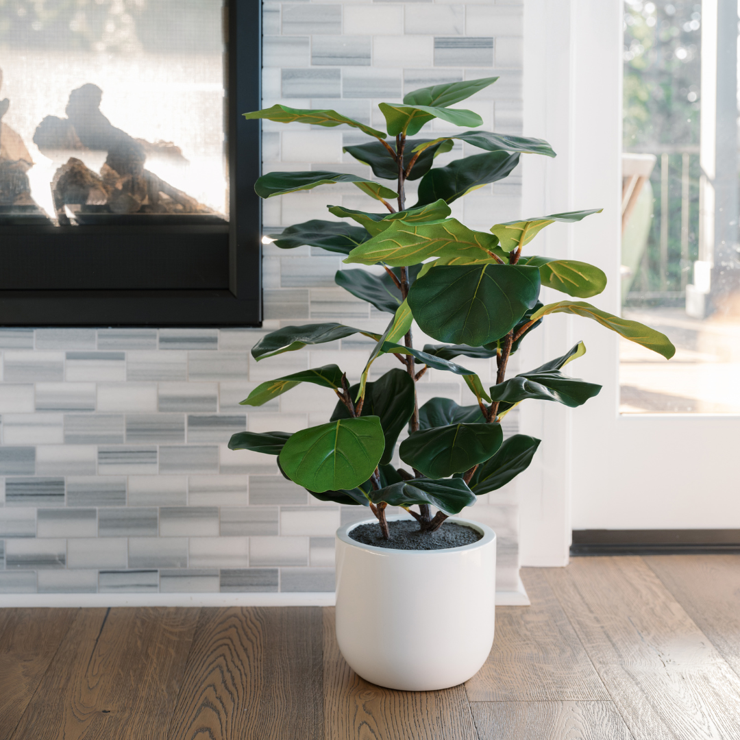 3' Faux Potted Fiddle Leaf Fig Tree