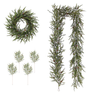 Pine Wreath, Garland, and Stems