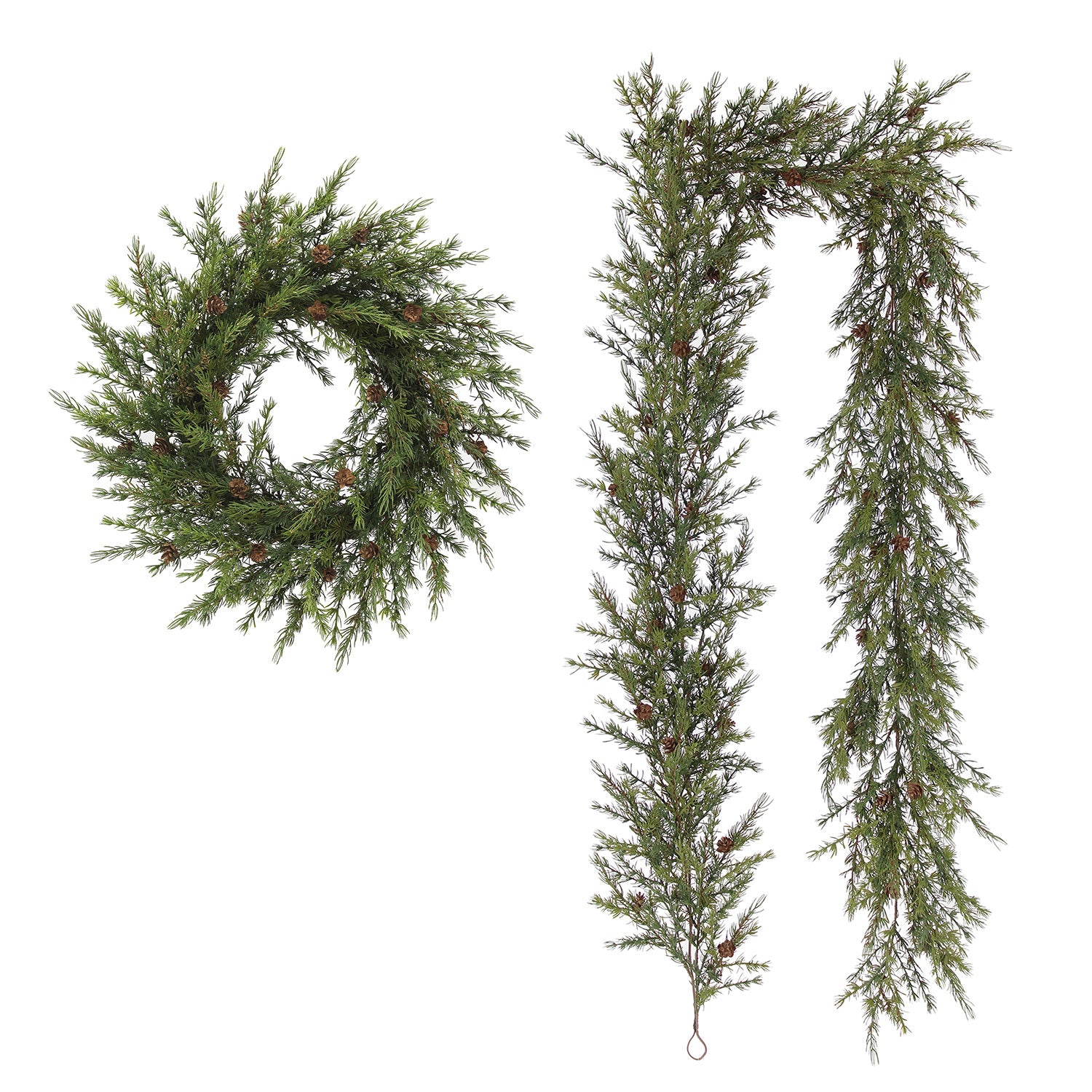 Pine Wreath and Garland