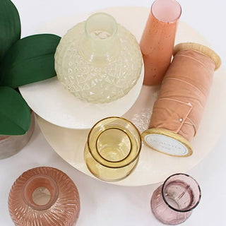 Wide Hand Dyed Velvet Ribbon Light Pink