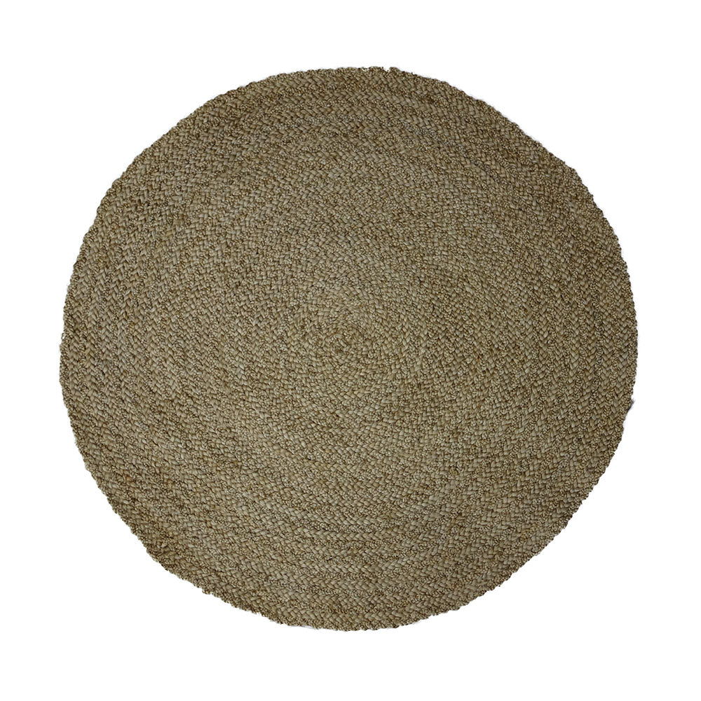 Natural Round Braided Jute Rug