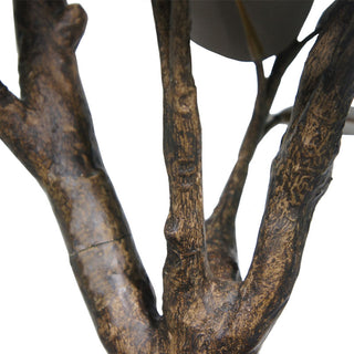Close-up view of the intricate hand-painted trunks of the CG Hunter 5' Rubber Ficus Tree in Modern Gray Planter, showcasing its elegant and natural design.