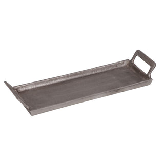 Stylish serving tray with handles from CG Hunter, displaying its elegant pewter finish and functional design, perfect for modern entertaining.