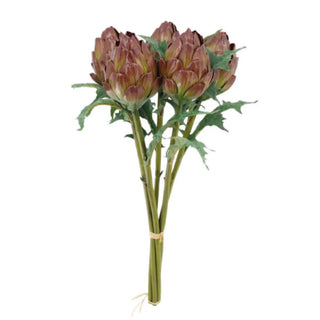Bouquet of artichokes on a white background