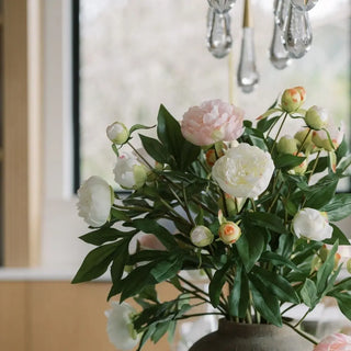 Bouquet of flowers in a vase with a blurred background