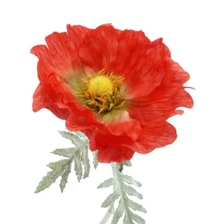 31" Artificial Watermelon Poppy Stems